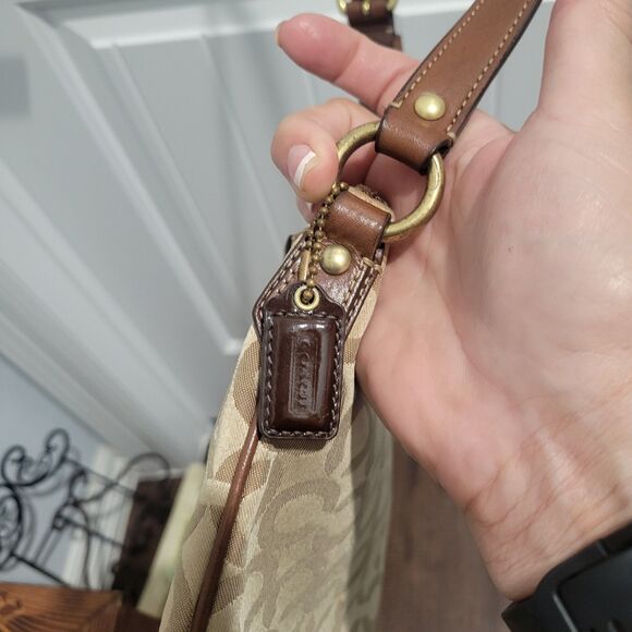 Coach Khaki Op Art Madison Crossbody Bag in KHAKI Swingpack # 41992 - Picture 6 of 16